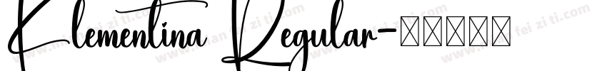 Klementina Regular字体转换
